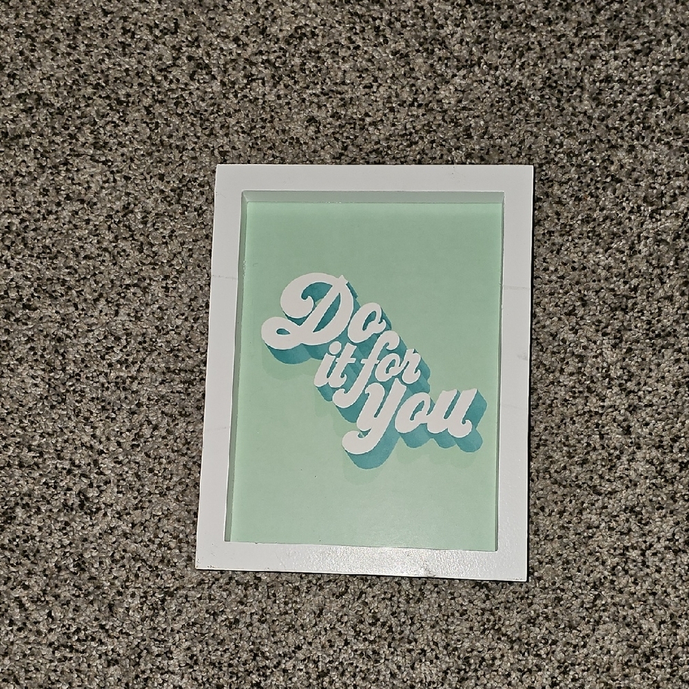 Motivational Wall Art with White Frame